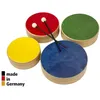 Image de Rohema - Set de 4 Toms de Couleur en Bois + 2 Baguettes