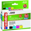 Image de edding EDD-540 Lot de 4 cartouches d'encre compatibles avec HP 934XL/935XL (C2P23/C2P24/C2P25/C2P26) Noir/cyan/magenta/jaune 1 x 45 + 3 x 12 ml