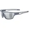 Image de Uvex, Unisexe, Lunettes de sport, Sportstyle 806 V (Grey, Mat, supravision, Variomatique), Gris