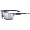 Image de Uvex, Unisexe, Lunettes de sport, sportstyle 706 (Tapis de l'espace profond Rhino, Argent), Gris