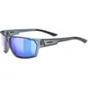 Image de Uvex, Unisexe, Lunettes de sport, Sportstyle 233 P (matelas fumigène, Miroir Bleu), Gris