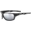 Image de Uvex, Unisexe, Lunettes de sport, sportstyle 232 P (Noir mat, polavision miroir argent (S3)), Noir
