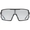 Image de Uvex, Unisexe, Lunettes de sport, Sportstyle 235 V (Noir mat, Variomatic Litemirror Silver), Noir
