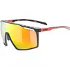 Image de Uvex, Unisexe, Lunettes de sport, Mtn Perform (noir-rouge mat mat, Miroir Rouge), Rouge, Noir