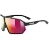 Image de Uvex, Unisexe, Lunettes de sport, sportstyle 237 (black matt (red)*, Noir mat, Miroir Rouge), Noir