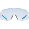 Image de Uvex, Unisexe, Lunettes de sport, pace stage V (blanc mat (bleu), variomatic mirror blue), Blanc
