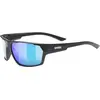 Image de Uvex, Unisexe, Lunettes de sport, sportstyle 233 P (Noir mat (Vert), polavision mirror green (S3)), Noir