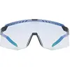 Image de Uvex, Unisexe, Lunettes de sport, pace stage V (black matt (bleu), variomatic mirror blue), Bleu, Noir