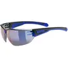 Image de Uvex, Unisexe, Lunettes de sport, Equate (black-blue matt, Miroir Bleu), Bleu, Noir