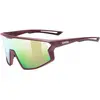 Image de Uvex, Unisexe, Lunettes de sport, Skyryse (Bourgogne Mat, Miroir Rose), Rouge