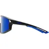 Image de Uvex, Unisexe, Lunettes de sport, Skyryse (Noir mat, Miroir Bleu), Noir