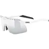 Image de Uvex, Unisexe, Lunettes de sport, pace stage small (Blanc Mat, Miroir Argent), Blanc