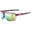 Image de Uvex, Unisexe, Lunettes de sport, vectiv set (Cranberry Transparent Mat, Clear, Miroir Rose), Pink, Rouge