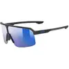 Image de Uvex, Unisexe, Lunettes de sport, ramp (Noir mat, Miroir Bleu), Noir