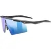 Image de Uvex, Unisexe, Lunettes de sport, ultimate pace ultra CV (Noir mat, colorvision mirror blue (S2)), Noir