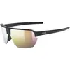Image de Uvex, Unisexe, Lunettes de sport, vectiv (black matt (rose), Miroir Rose), Noir
