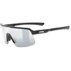 Image de Uvex, Unisexe, Lunettes de sport, dyrt jr. (Noir mat, Miroir Argent), Noir