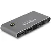 Image de Delock Commutateur KVM USB-C  vers HDMI et DisplayPort 8K MST avec USB 2.0, Commutateur KVM, Gris