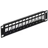 Image de Delock keystone 10 patchpanel 12 port metall noir - 43326