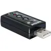 Image de Delock Adaptateur de son USB 7.1 (USB 2.0), Carte son, Noir