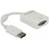 Image de Delock Adaptateur d'écran DP vers VGA-Bu blanc (VGA, 12 cm), Adaptateur données + vidéo, Blanc