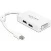 Image de Delock Mini DP zu (DP, DVI, HDMI, 10 cm), Adaptateur données + vidéo, Blanc