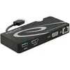 Image de Delock Station d'accueil USB 3.0 (USB-A, 4 ports), Station d’accueil + hub USB, Noir