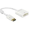 Image de Delock Adaptateur de moniteur DP à DVI, actif, support 4K (DVI, 20 cm), Adaptateur données + vidéo, Blanc