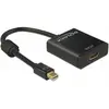 Image de Delock 62611 Mini DP à (HDMI, 20 cm), Adaptateur données + vidéo, Noir