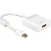 Image de Delock Mini-port d'affichage vers (HDMI, 20 cm), Adaptateur données + vidéo, Blanc