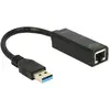 Image de Delock Adaptateur USB3.0 vers LAN, noir (USB 3.0, RJ45 (1x)), Adaptateur réseau, Noir