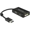 Image de Delock DP à (DVI, HDMI, VGA, 16 cm), Adaptateur données + vidéo, Noir