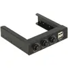 Image de Delock Panneau avant 3.5", 2x USB 2.0 noir (Pinheader) + contrôle du ventilateur, Boîtier PC : accessoires
