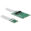 Image de Delock Convertisseur M.2 clé A+E mâle > 1 x slot Mini PCIe half size / full size avec câble flexible, Contrôleur SATA