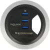 Image de Delock Table élévatrice (USB-A, 3 ports), Station d’accueil + hub USB, Noir