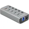 Image de Delock Hub USB 3.2 (USB-B, 5 ports), Station d’accueil + hub USB, Gris