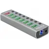 Image de Delock Hub USB 3.2 (USB-B, 9 ports), Station d’accueil + hub USB, Gris