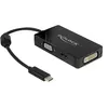 Image de Delock - Adaptateur vidéo externe - USB-C - DVI, HDMI, VGA - noir