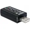 Image de Delock Adaptateur de son USB (USB, USB 2.0), Carte son, Noir