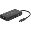 Image de DeLOCK 63929 hub & concentrateur USB 2.0 Type-C Noir - Hubs & concentrateurs (USB 2.0 Type-C, DVI-I