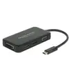 Image de Delock USB-C zu (DP, DVI, HDMI, VGA, 15 cm), Adaptateur données + vidéo, Noir