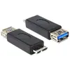 Image de Delock Adaptateur USB3.0 : prise A vers prise MicroB (4.50 cm), Adaptateur données + vidéo, Noir