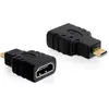 Image de Delock Micro HDMI zu HDMI (HDMI, 2.80 cm), Adaptateur données + vidéo, Noir