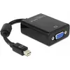 Image de Delock Adaptateur de moniteur Mini-DP vers VGA (VGA, 18 cm), Adaptateur données + vidéo, Noir