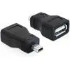 Image de Delock USB-A - Mini USB (Mini USB, 3.50 cm), Adaptateur données + vidéo, Noir