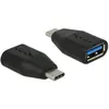 Image de Delock USB-A   USB-C (USB-A, 3.50 cm), Adaptateur données + vidéo, Noir