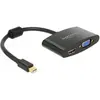 Image de Delock Adaptateur de moniteur Mini-DisplayPort vers (HDMI, VGA, 18 cm), Adaptateur données + vidéo, Noir