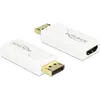 Image de Delock Adaptateur d'écran DP mâle vers HDMI femelle (HDMI, 6.20 cm), Adaptateur données + vidéo, Blanc