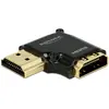 Image de Delock Adaptateur High Speed Ethernet 4K 90° HDMI-A - HDMI-A (HDMI, 3.03 cm), Adaptateur données + vidéo, Noir