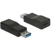 Image de Delock Adaptateur USB3.0 A mâle vers C femelle (USB-C, 5.20 cm), Adaptateur données + vidéo, Noir